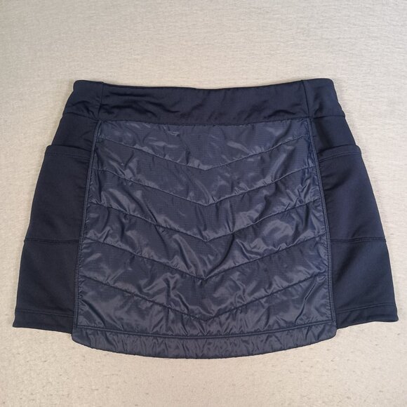 Smartwool Insulated Quilted F21 Wool Blend Winter Pockets Stretch Blue L Skirt - Picture 3 of 12